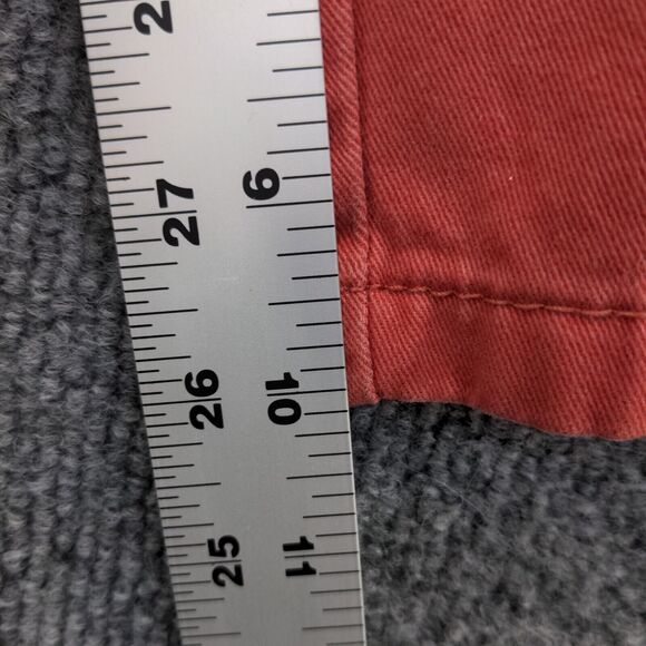 Iron Co Mens Chino Shorts Red Size 36 Slash Pockets Belt Loops - Picture 5 of 10